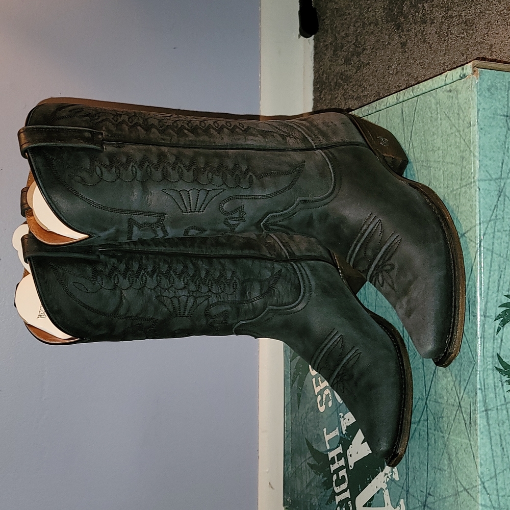 Eight Second Angel Distressed Cowboy Boots